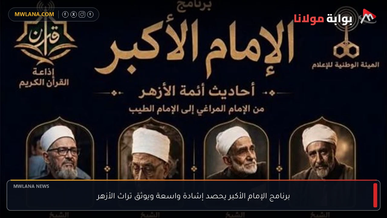 برنامج الإمام الأكبر يحصد إشادة واسعة ويوثق تراث الأزهر