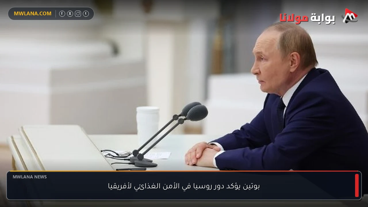 بوتين يؤكد دور روسيا في الأمن الغذائي لأفريقيا