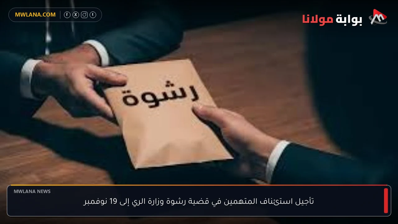تأجيل استئناف المتهمين في قضية رشوة وزارة الري إلى 19 نوفمبر