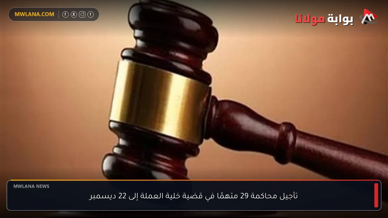 تأجيل محاكمة 29 متهمًا في قضية خلية العملة إلى 22 ديسمبر