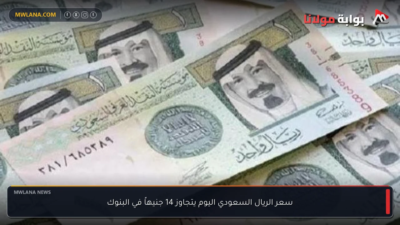 سعر الريال السعودي اليوم يتجاوز 14 جنيهاً في البنوك