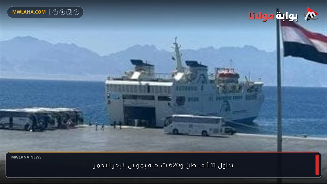 تداول 11 ألف طن و620 شاحنة بموانئ البحر الأحمر
