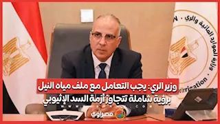 وزير الري: يجب التعامل مع ملف مياه النيل برؤية شاملة تتجاوز أزمة السد الإثيوبي