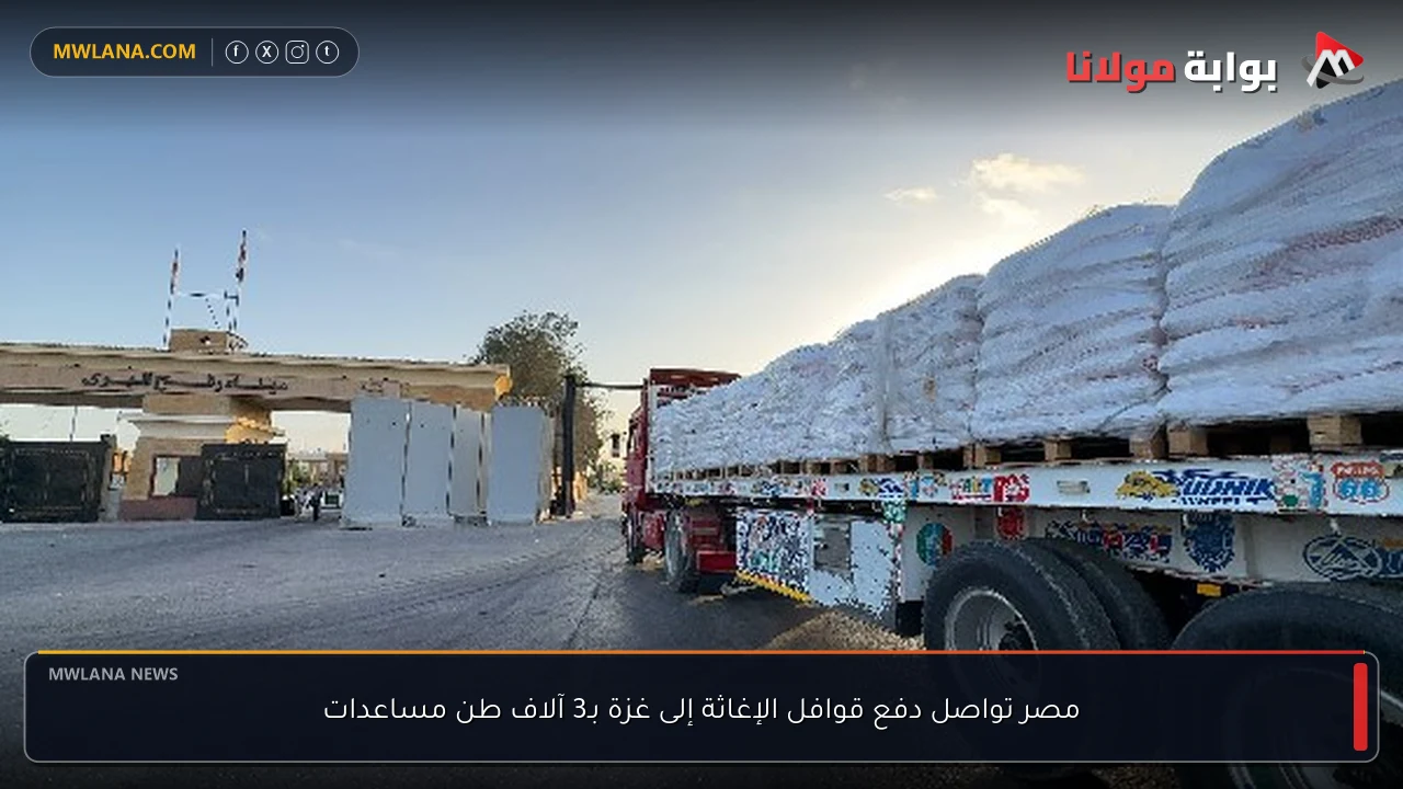 مصر تواصل دفع قوافل الإغاثة إلى غزة بـ3 آلاف طن مساعدات