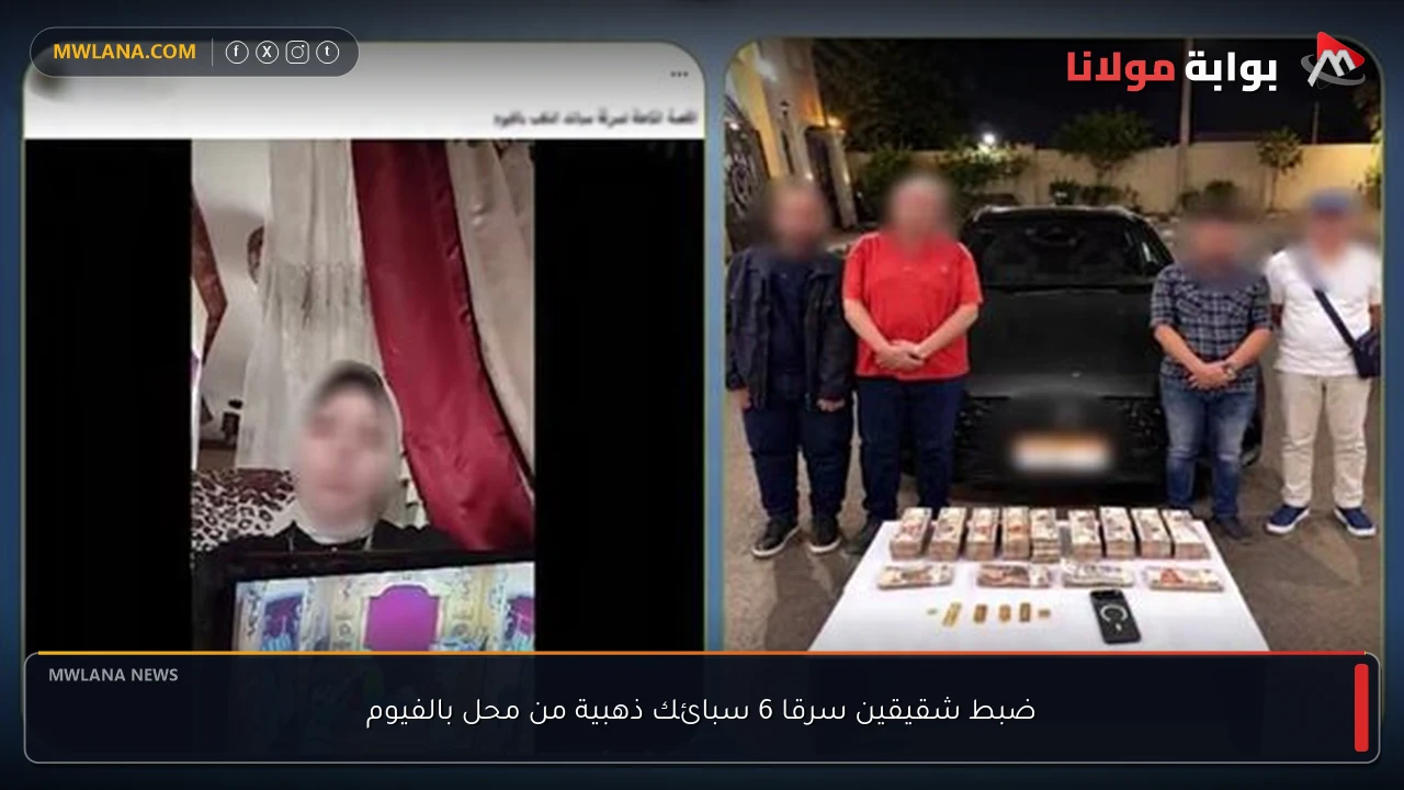 ضبط شقيقين سرقا 6 سبائك ذهبية من محل بالفيوم