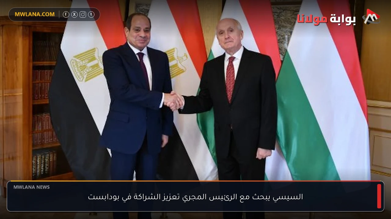 السيسي يبحث مع الرئيس المجري تعزيز الشراكة في بودابست