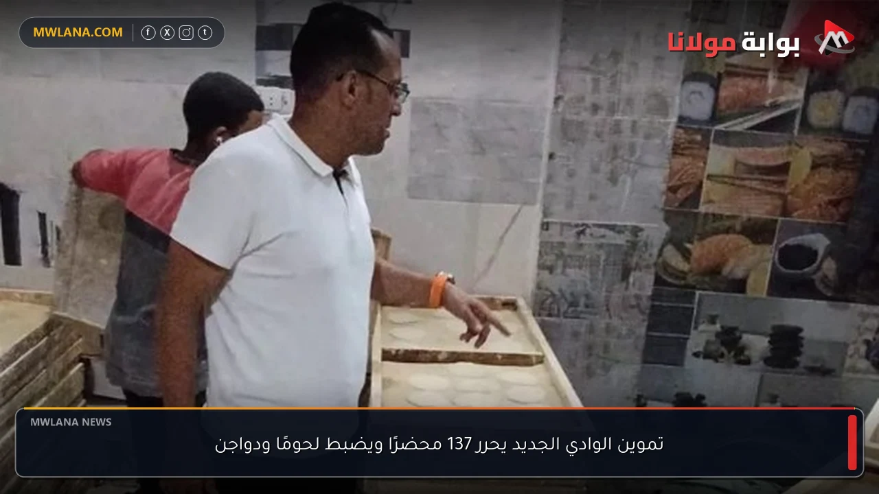 تموين الوادي الجديد يحرر 137 محضرًا ويضبط لحومًا ودواجن