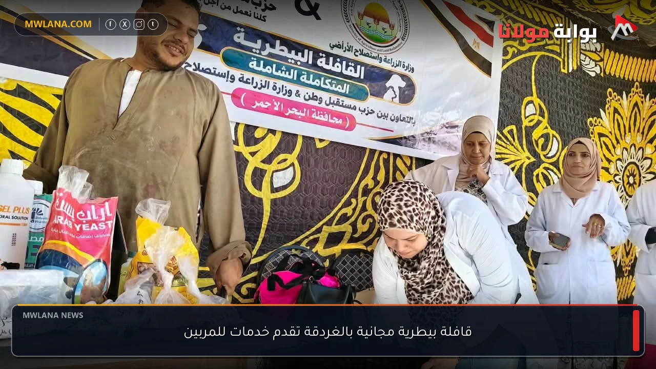 قافلة بيطرية مجانية بالغردقة تقدم خدمات للمربين