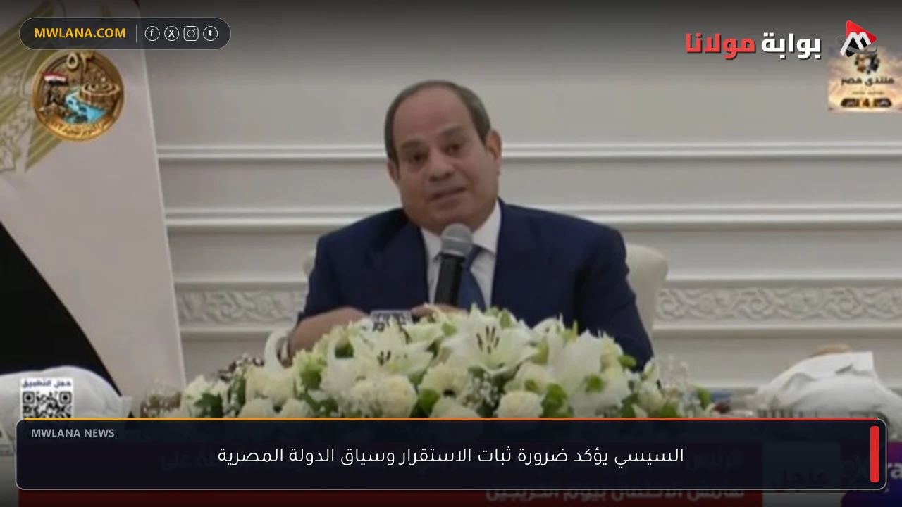 السيسي يؤكد ضرورة ثبات الاستقرار وسياق الدولة المصرية