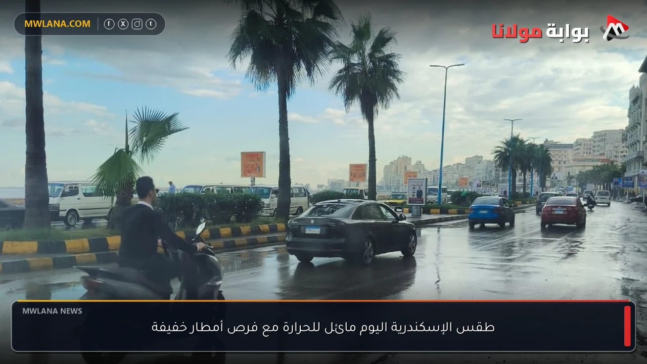 طقس الإسكندرية اليوم مائل للحرارة مع فرص أمطار خفيفة