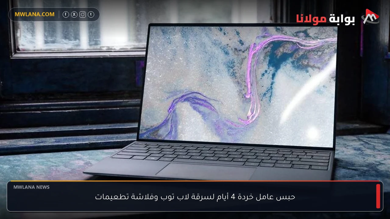 حبس عامل خردة 4 أيام لسرقة لاب توب وفلاشة تطعيمات