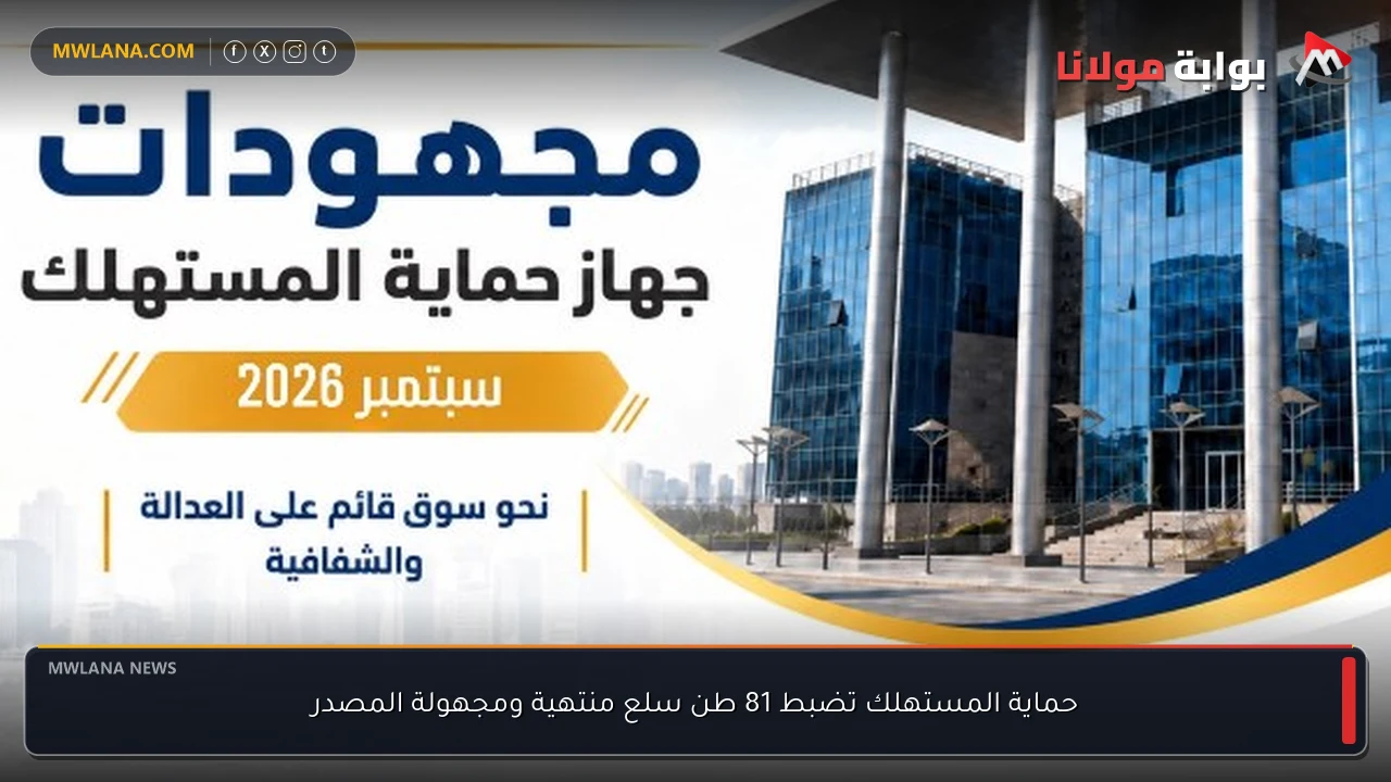 حماية المستهلك تضبط 81 طن سلع منتهية ومجهولة المصدر