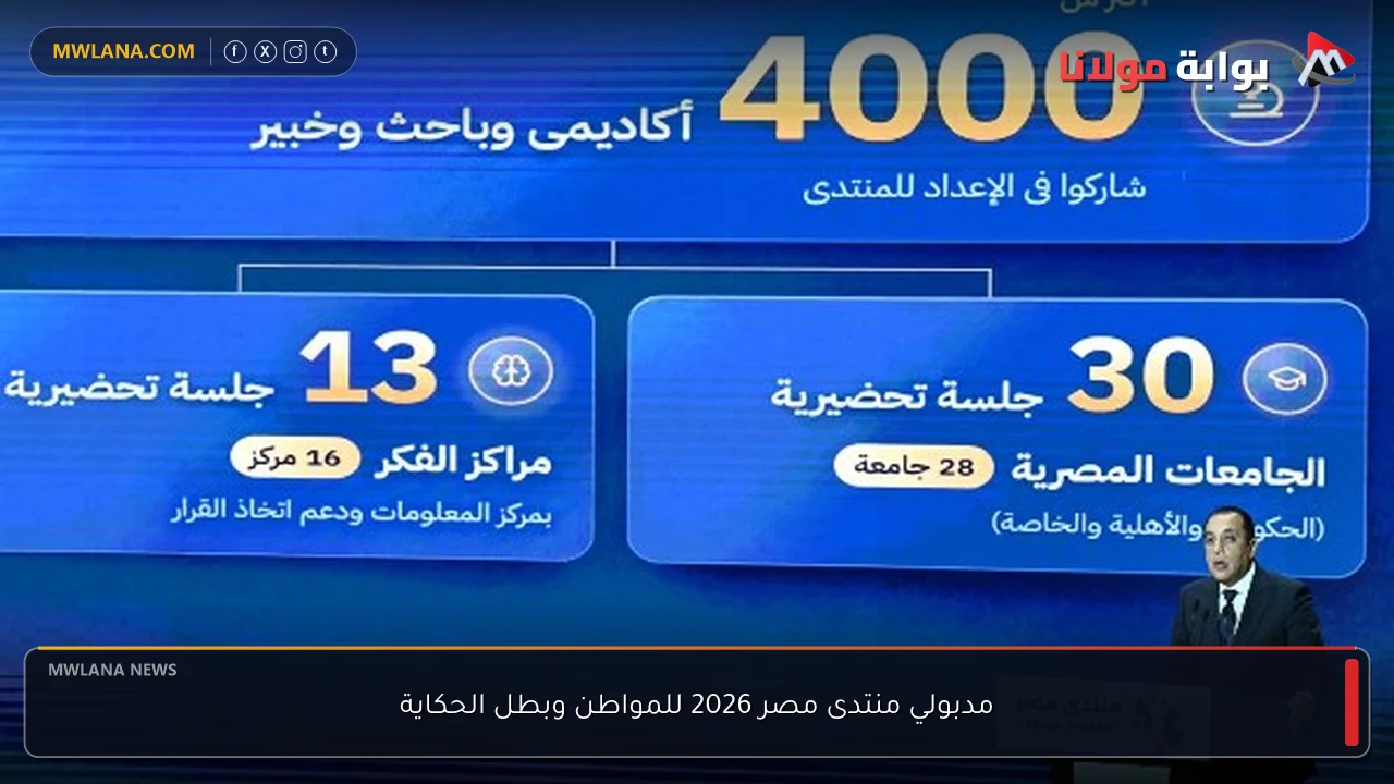 مدبولي منتدى مصر 2026 للمواطن وبطل الحكاية