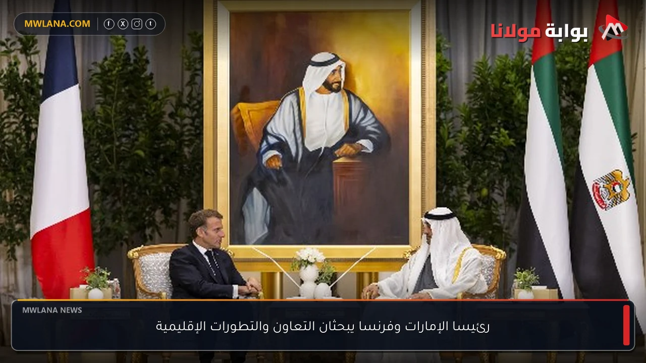 رئيسا الإمارات وفرنسا يبحثان التعاون والتطورات الإقليمية