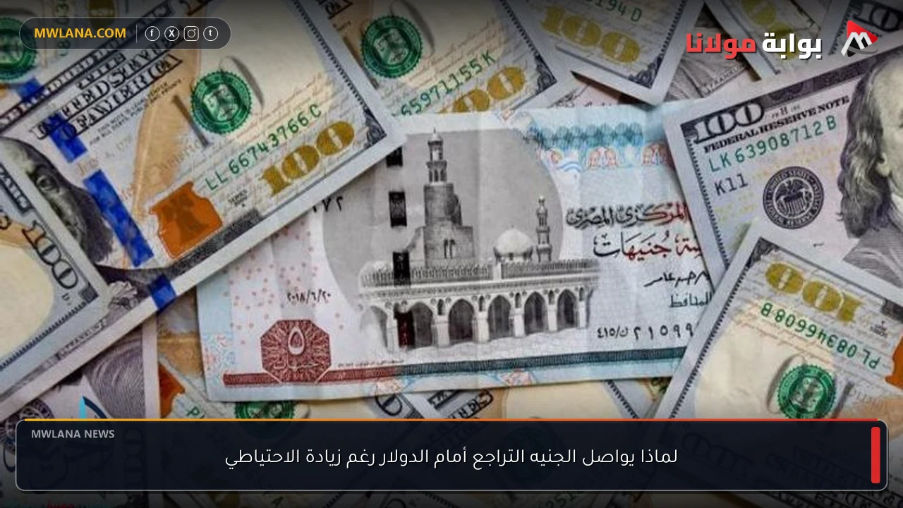 لماذا يواصل الجنيه التراجع أمام الدولار رغم زيادة الاحتياطي