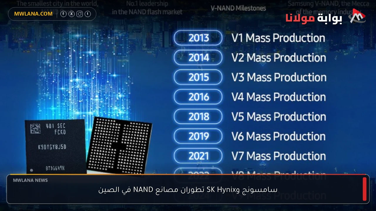 سامسونج وSK Hynix تطوران مصانع NAND في الصين