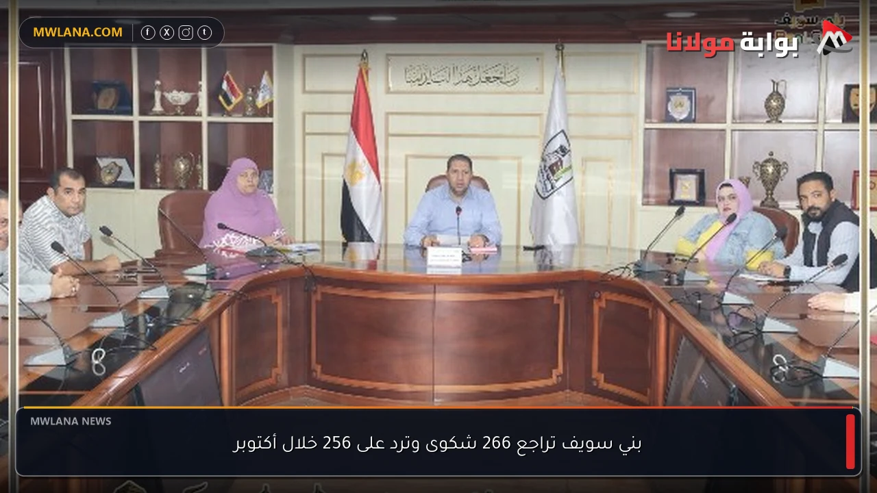 بني سويف تراجع 266 شكوى وترد على 256 خلال أكتوبر