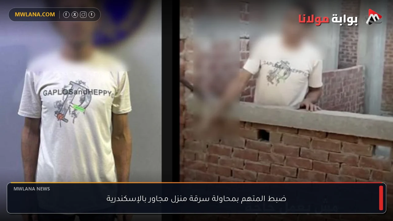 ضبط المتهم بمحاولة سرقة منزل مجاور بالإسكندرية