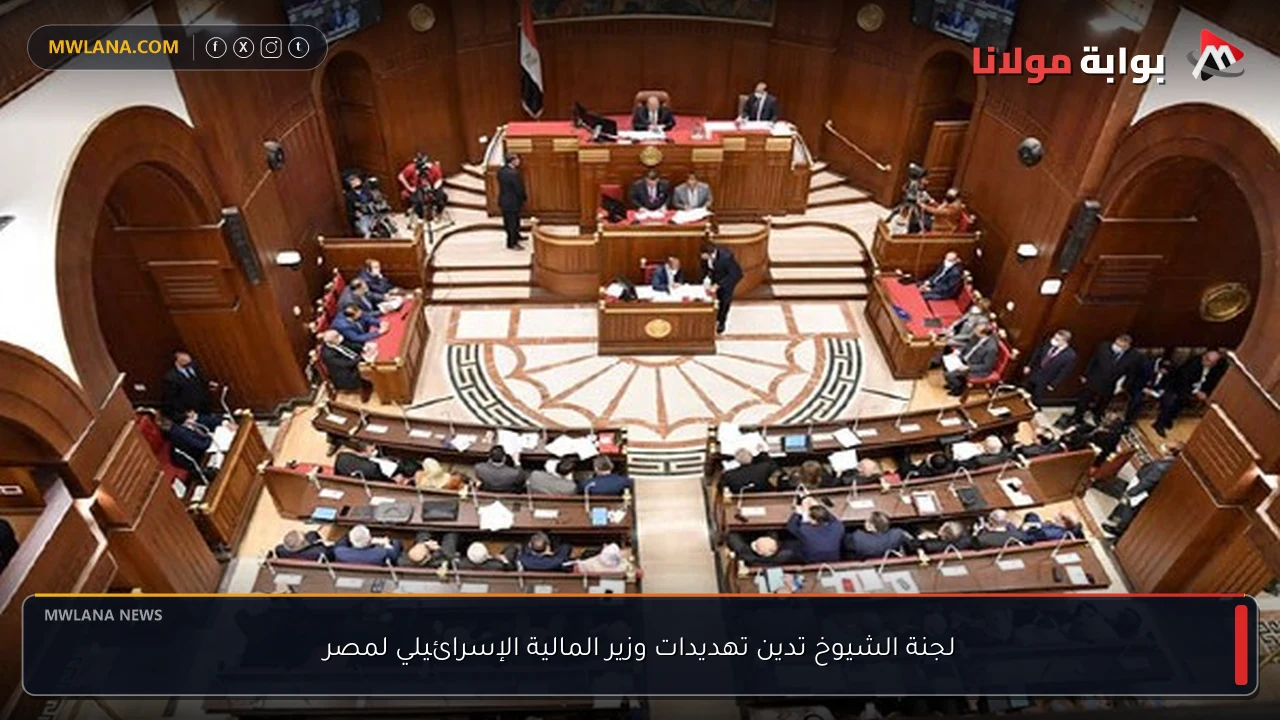 لجنة الشيوخ تدين تهديدات وزير المالية الإسرائيلي لمصر