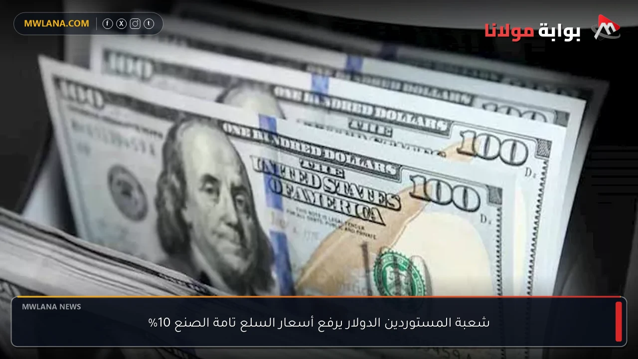 شعبة المستوردين الدولار يرفع أسعار السلع تامة الصنع 10%