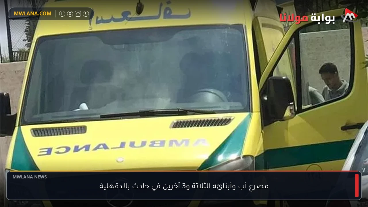 مصرع أب وأبنائه الثلاثة و3 آخرين في حادث بالدقهلية