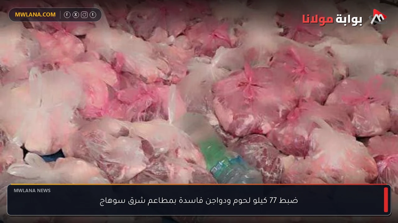ضبط 77 كيلو لحوم ودواجن فاسدة بمطاعم شرق سوهاج