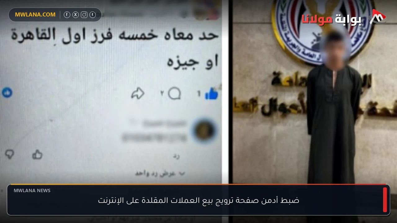 ضبط أدمن صفحة ترويج بيع العملات المقلدة على الإنترنت