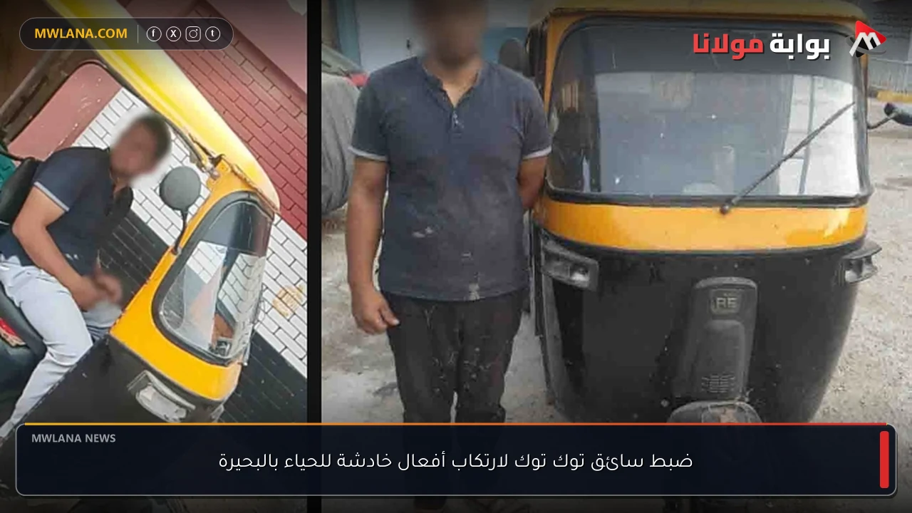 ضبط سائق توك توك لارتكاب أفعال خادشة للحياء بالبحيرة