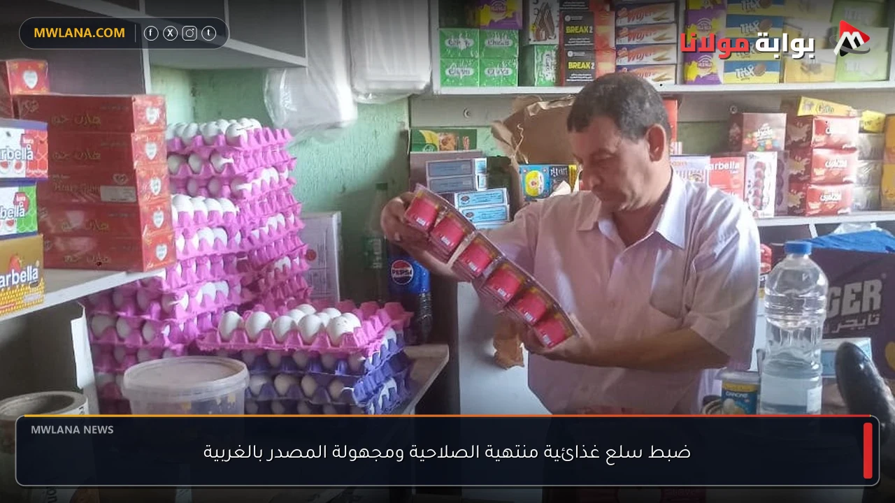 ضبط سلع غذائية منتهية الصلاحية ومجهولة المصدر بالغربية