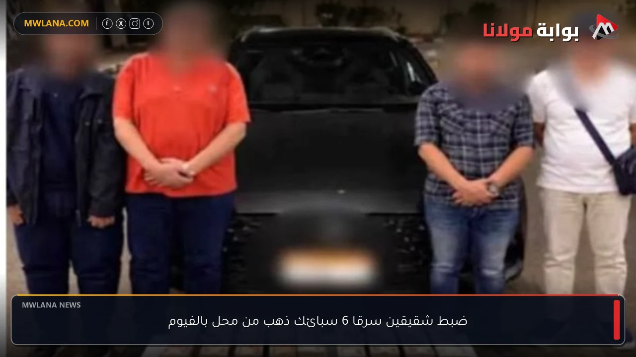 ضبط شقيقين سرقا 6 سبائك ذهب من محل بالفيوم