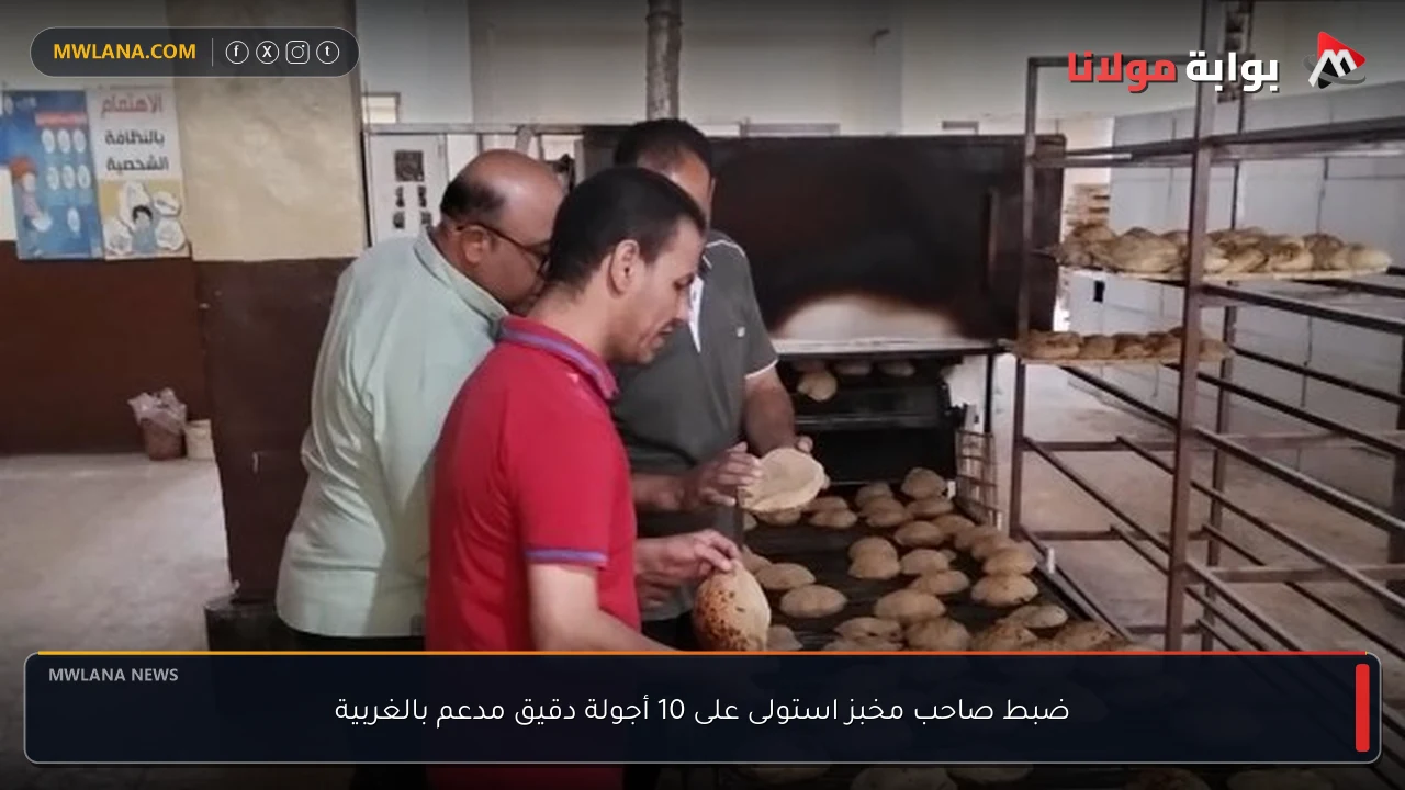 ضبط صاحب مخبز استولى على 10 أجولة دقيق مدعم بالغربية