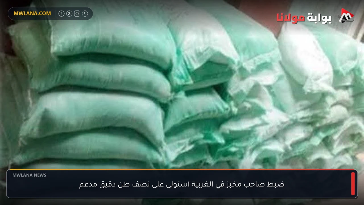 ضبط صاحب مخبز في الغربية استولى على نصف طن دقيق مدعم