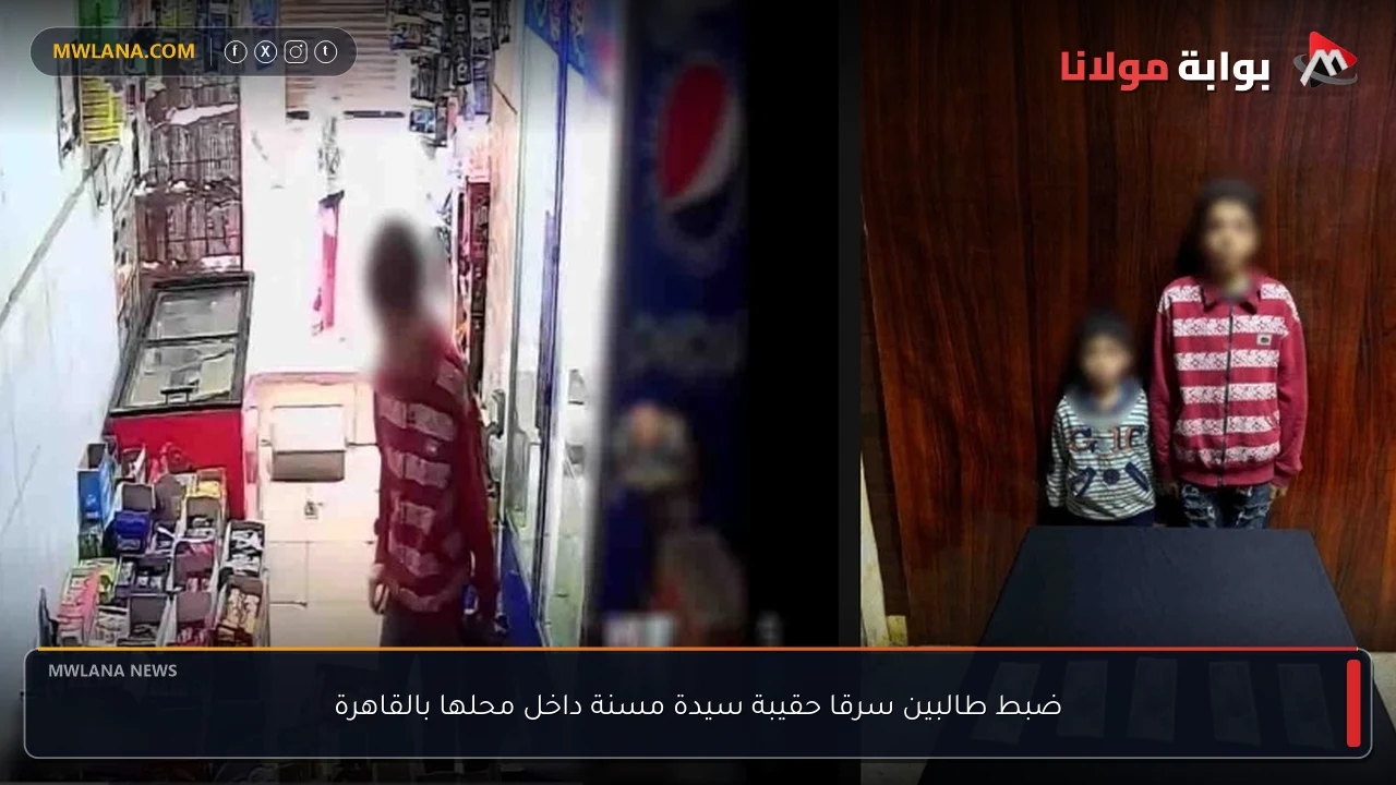 ضبط طالبين سرقا حقيبة سيدة مسنة داخل محلها بالقاهرة