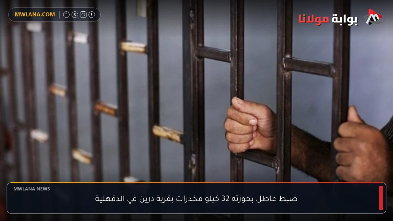 ضبط عاطل بحوزته 32 كيلو مخدرات بقرية درين في الدقهلية