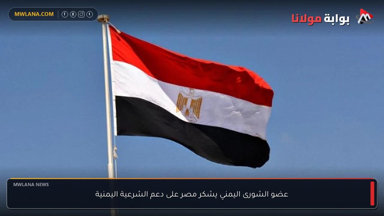 عضو الشورى اليمني يشكر مصر على دعم الشرعية اليمنية