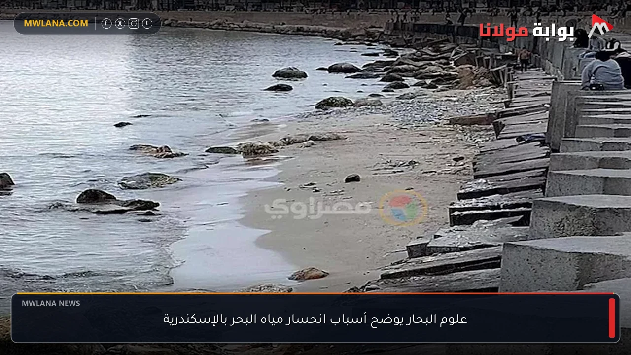علوم البحار يوضح أسباب انحسار مياه البحر بالإسكندرية