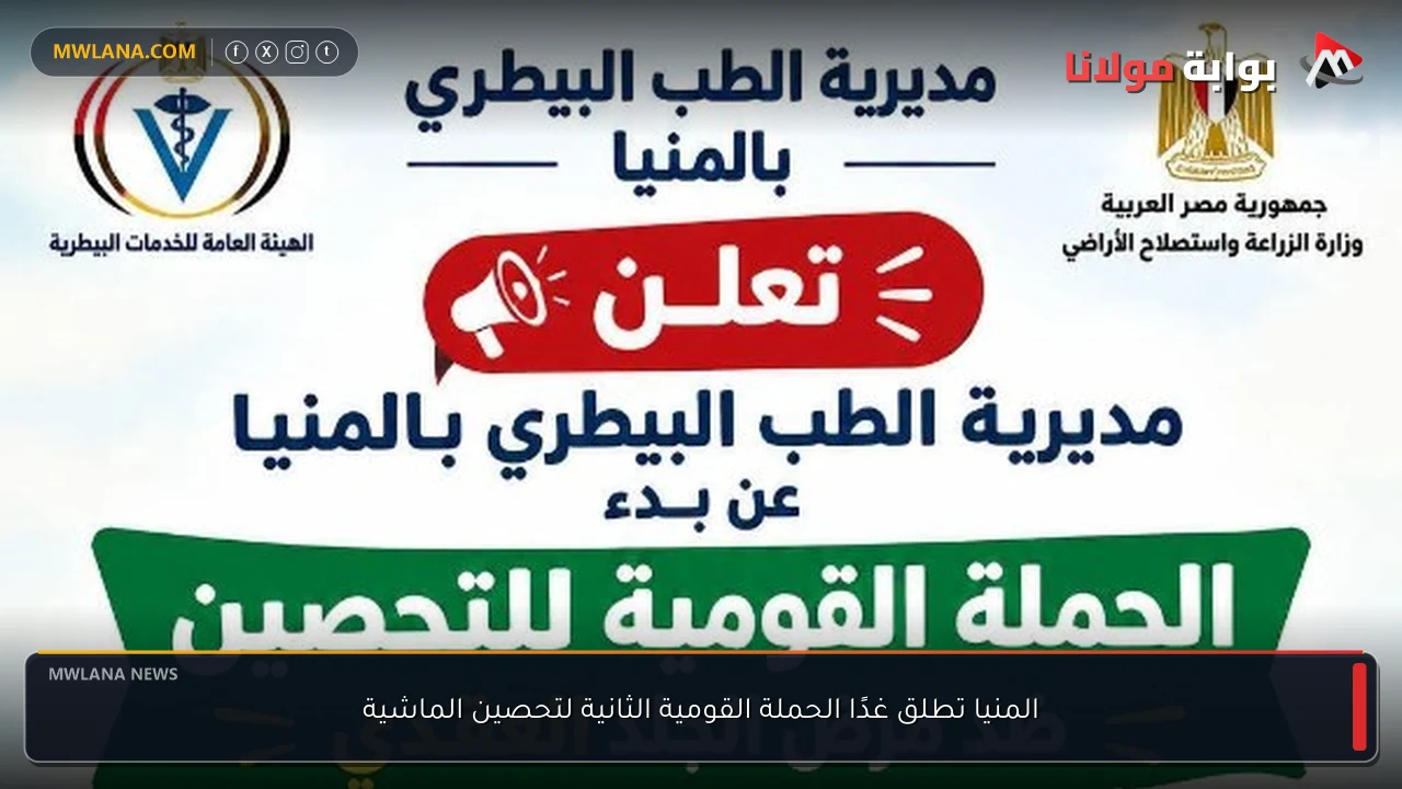 المنيا تطلق غدًا الحملة القومية الثانية لتحصين الماشية