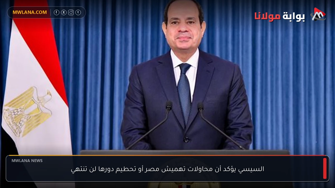 السيسي يؤكد أن محاولات تهميش مصر أو تحطيم دورها لن تنتهي