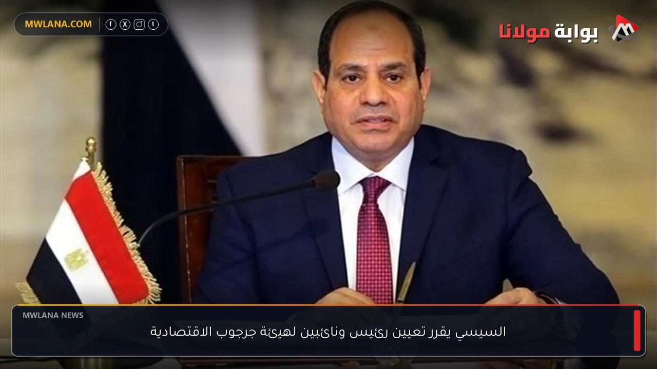 السيسي يقرر تعيين رئيس ونائبين لهيئة جرجوب الاقتصادية