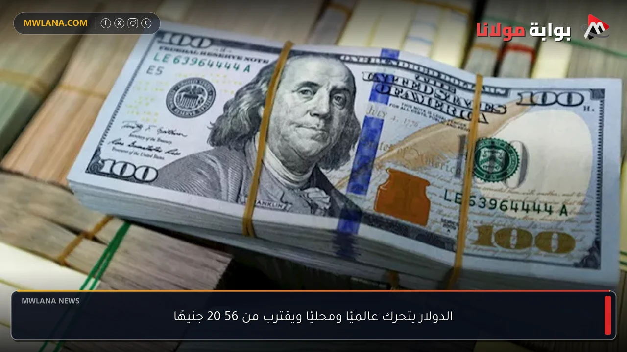الدولار يتحرك عالميًا ومحليًا ويقترب من 56 20 جنيهًا