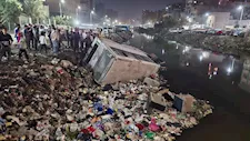 سقوط أتوبيس في ترعة الشرقاوية بشبرا الخيمة ومطالبات بإنشاء سور حماية