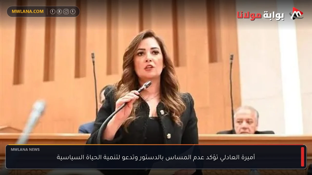 أميرة العادلي تؤكد عدم المساس بالدستور وتدعو لتنمية الحياة السياسية