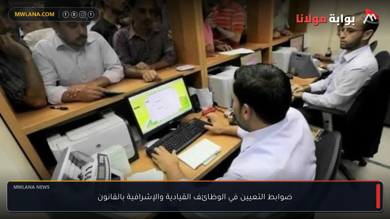 ضوابط التعيين في الوظائف القيادية والإشرافية بالقانون