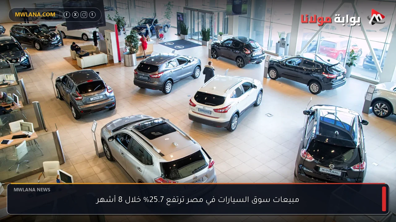 مبيعات سوق السيارات في مصر ترتفع 25.7% خلال 8 أشهر
