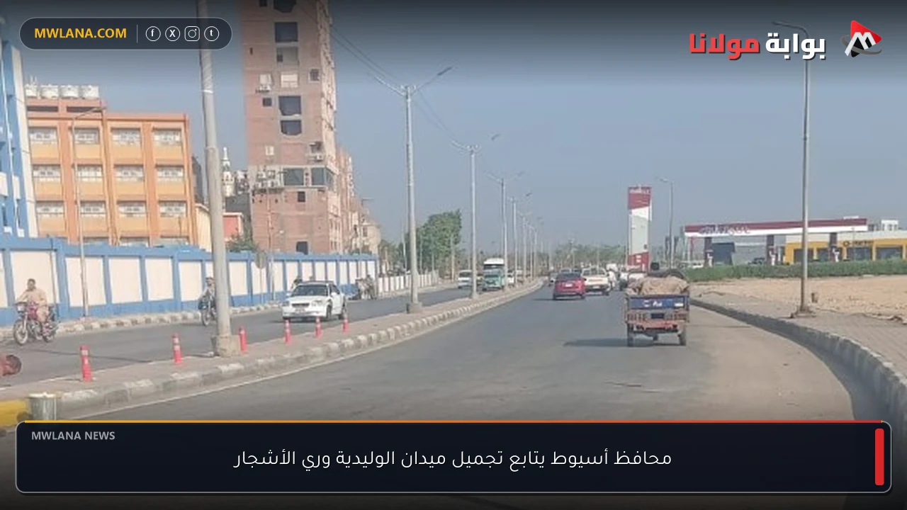 محافظ أسيوط يتابع تجميل ميدان الوليدية وري الأشجار