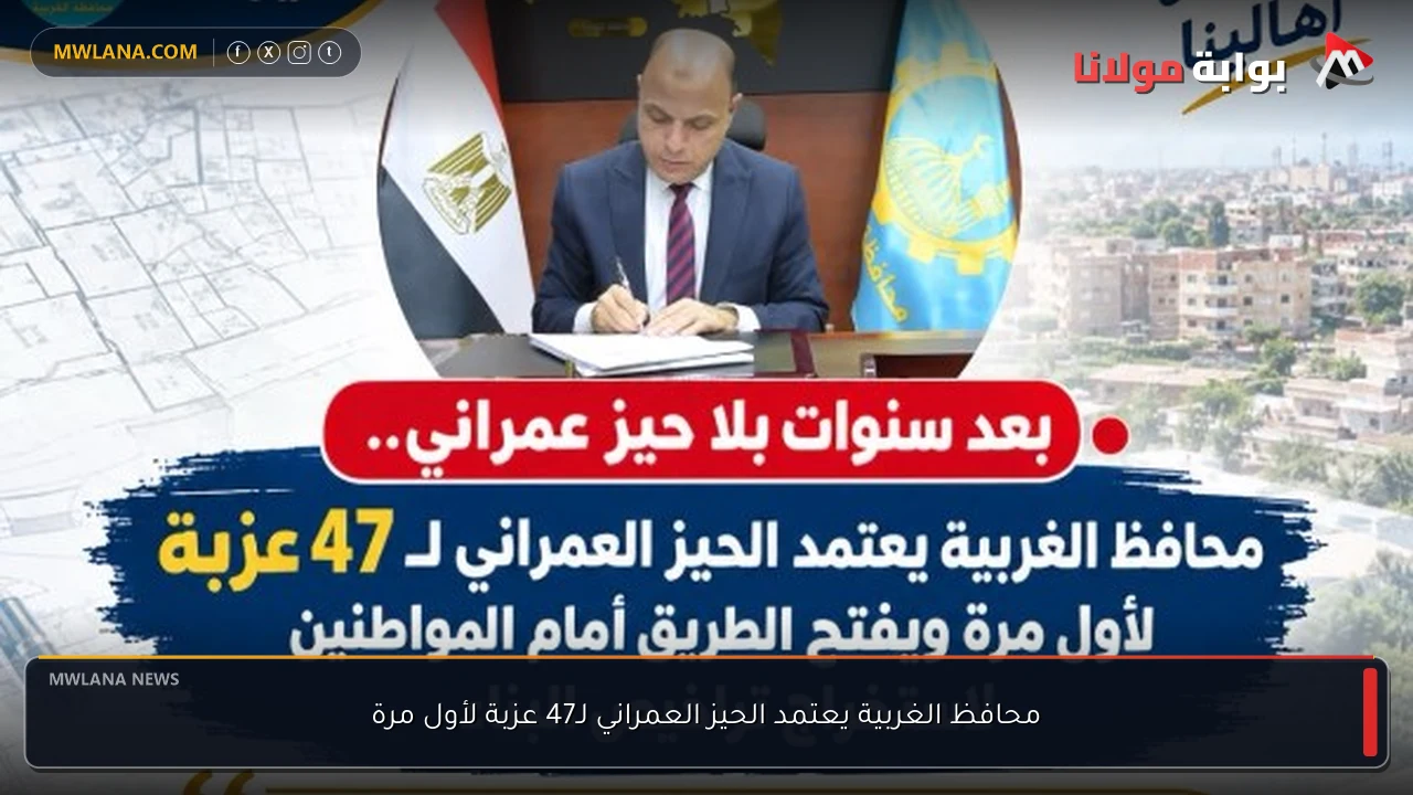 محافظ الغربية يعتمد الحيز العمراني لـ47 عزبة لأول مرة