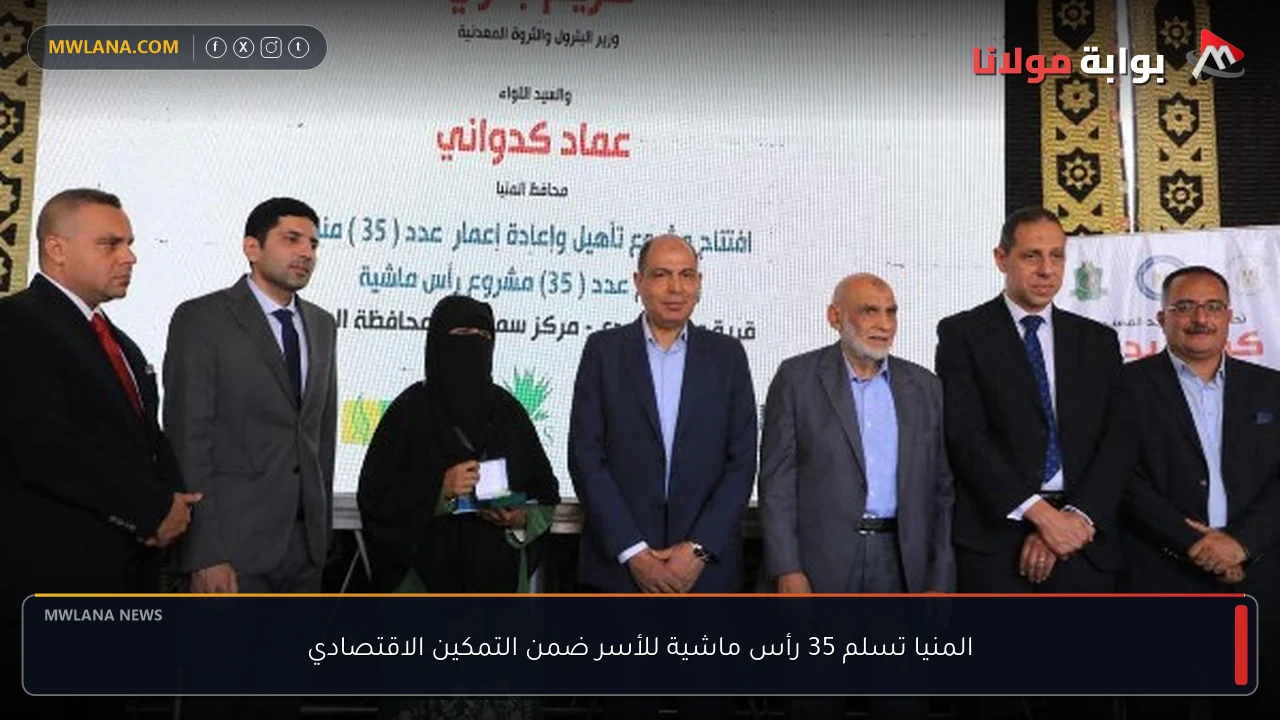 المنيا تسلم 35 رأس ماشية للأسر ضمن التمكين الاقتصادي
