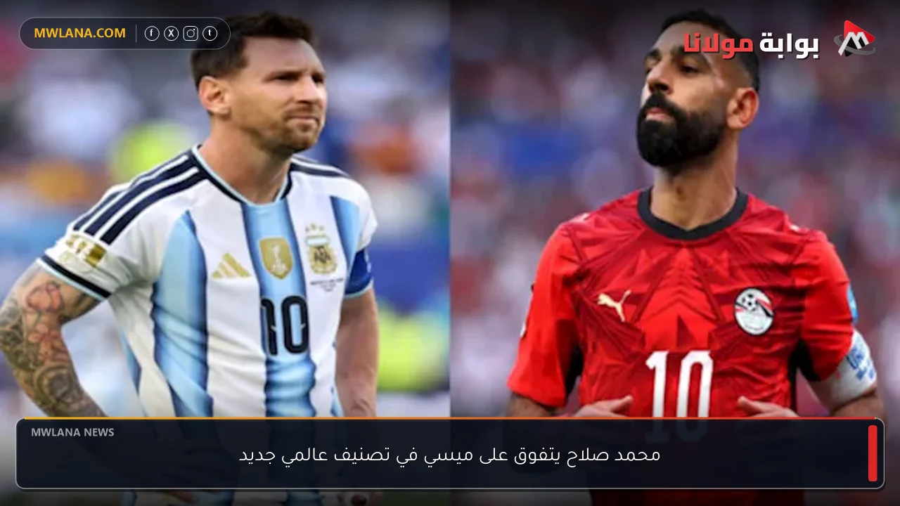 محمد صلاح يتفوق على ميسي في تصنيف عالمي جديد