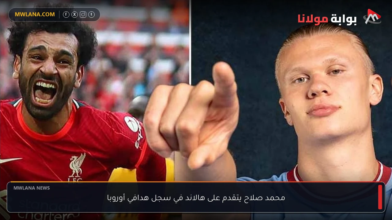 محمد صلاح يتقدم على هالاند في سجل هدافي أوروبا