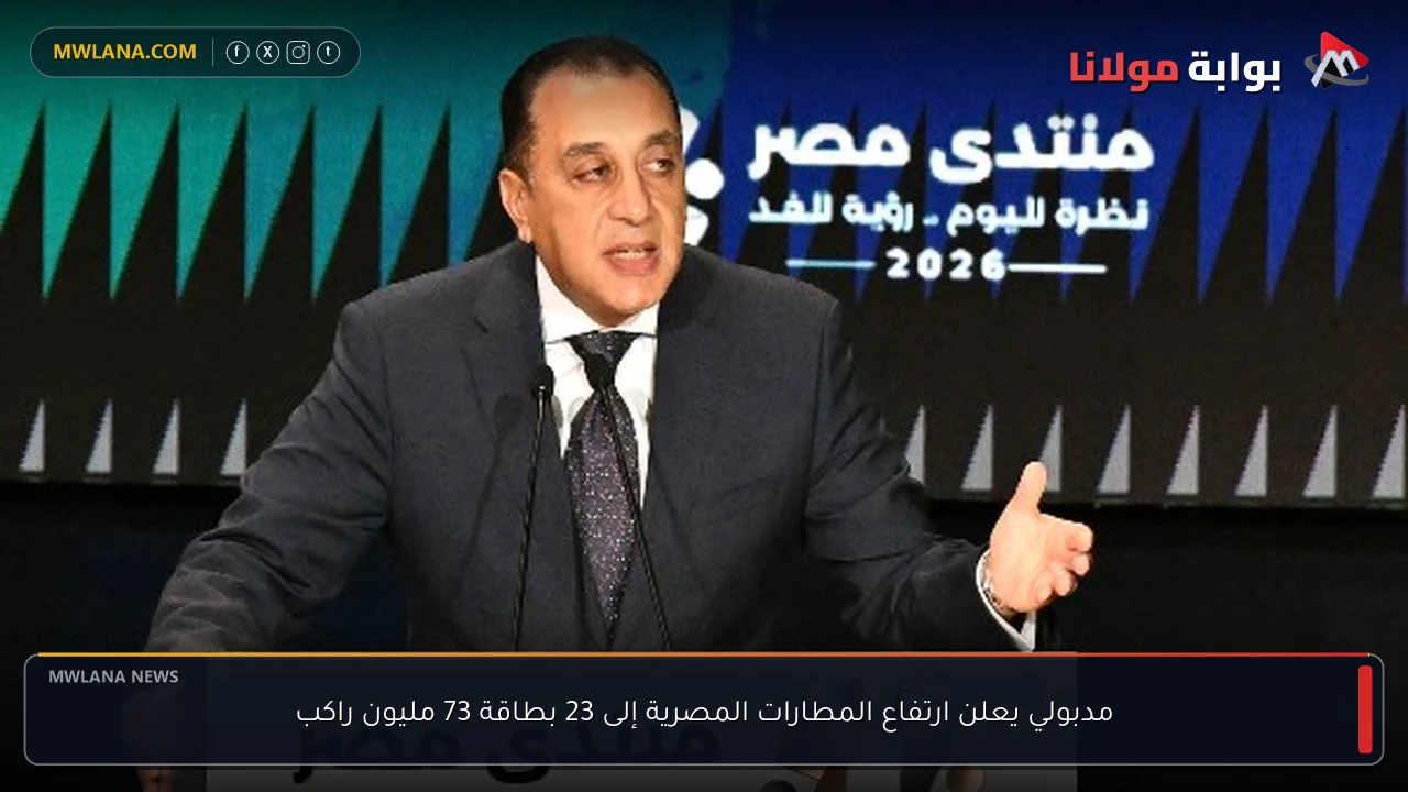 مدبولي يعلن ارتفاع المطارات المصرية إلى 23 بطاقة 73 مليون راكب